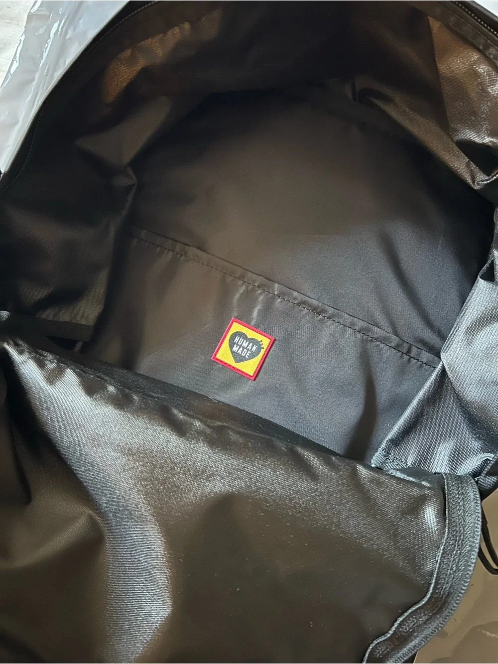 Human Made Black Heart Logo Backpack with Original Bag Proof of Purchase